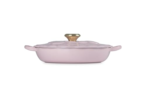 Image of Le Creuset Enameled Cast Iron Petal Braiser, 2.25 qt., Chiffon Pink