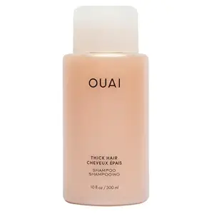 OUAI Thick Shampoo - Moisturizing Shampoo with Keratin, Marshmallow Root, Shea Butter, Avocado Oil for Thick Hair - Strengthens & Hydrates Strands - Paraben, Phthalate & Sulfate Free (10 Fl Oz)