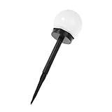 jojofuny Solar Gartenstecker Rund Solarlampe mit Erdspieß für Außenbereich Langlebige Kunststoff...