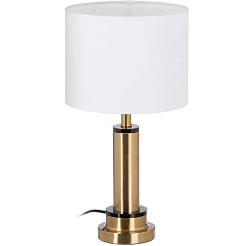 Lampe en métal doré 43 cm luminaire moderne aux finitions dorées luxueuses
