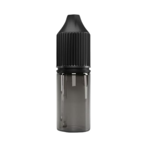 Honney Store 10ml Torpedo Empty Shortfill Bottle - Childproof Cap, Recyclable, DIY E-Liquids & Vape Juice - Black Colour