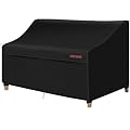 RICHIE Patio Loveseat Cover - Waterproof Outdoor 2-Seater Sofa Cover with Air Vent, UV Resistant Patio Furniture Covers for 60"W*34"D*31"H Loveseats (Black)