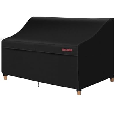 RICHIE Patio Loveseat Cover - Waterproof Outdoor 2-Seater Sofa Cover with Air Vent, UV Resistant Patio Furniture Covers for 60"W*34"D*31"H Loveseats (Black)