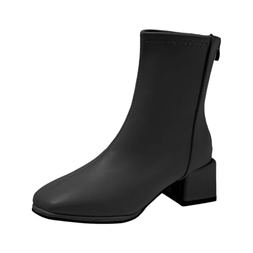 Bottines décontractées noir et blanc style minimaliste avec semelle caoutchouc