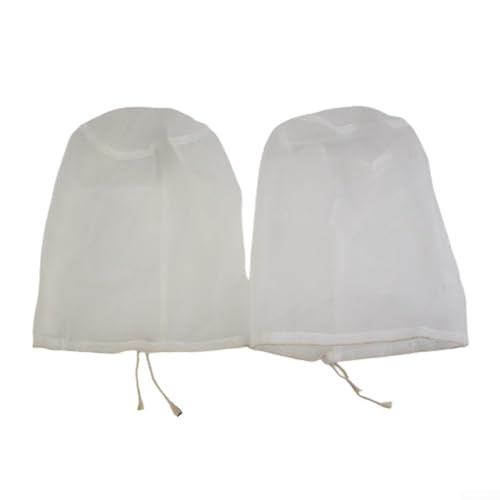Bolsas coladoras de nailon multiusos de 20 x 30 cm, malla fina para jugos, sopas y cerveza casera, paquete de 2 (100 micras)
