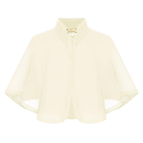 DINORMIN Girl's Chiffon Cardigan Cover ups Kimono Capes Dress Wraps for Wedding Formal Gown