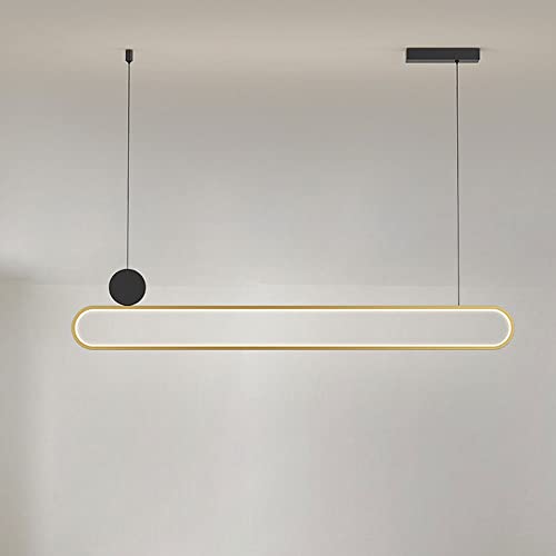 Plafonnier suspension LED 34W linéaire 39,4 pouces avec éclairage neutre réglable pour salon
