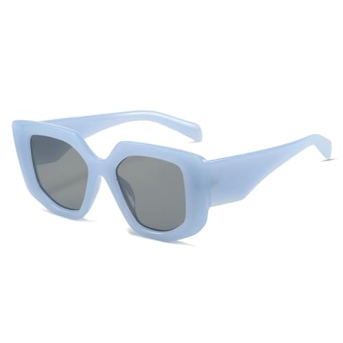 Lunettes de soleil polygonales protection UV400 totale et branches larges de confort