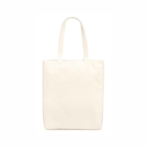 Roundsun Plain Canvas Vertical Tote Bag 300 GSM Cloth Magnet Butt...