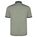 Gabicci Contrasting Collar & Cuff Patterned Jersey Polo Shirt Sage