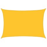 vidaXL Sonnensegel, UV Schutz Sonnenschutz für Terrasse Balkon Garten, Windschutz Wetterschutz Rechteckig, Sonnendach, 160g/m² Gelb 3,5x5m HDPE