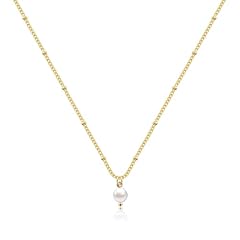 satellite pearl necklace-gold