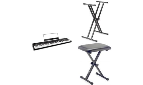 Piano numérique Alesis Recital 88 touches avec support en X et banquette réglable