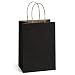 BagDream Kraft Paper Bags 100Pcs 5.25"x3.75"x8", Rose, Shopping Bag, Kraft Bags, Black Bags with Handles