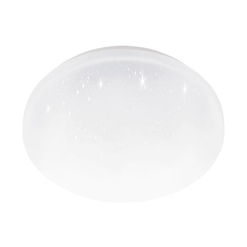 Plafonnier LED Eglo Pogliola-E blanc neutre Ø31cm pour couloir