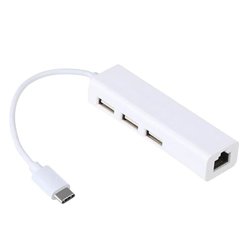 Adaptador Ethernet Tipo C con conexión estable de red y Hub