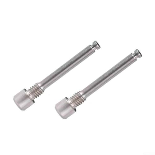 Yuanpgky Alloy Disc Brake Threaded Pin Insert Bolts for, Compatible with Threaded Oil Dishes, 3mm Hex Tool, 2-4 N·m Torque (Pack of 2)(Silver)
