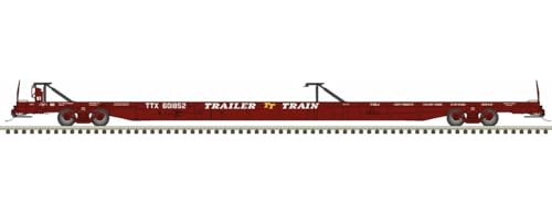 ACF 89' F89-J Flatcar - Ready to Run -- Trailer-Train #601089 (As-Delivered, Boxcar Red)