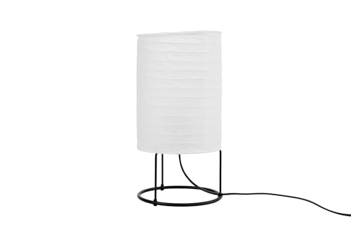 IKEA Tischlampe STRANDAD Standlampe mit Papierschirm - Höhe 29 cm - weiß/schwarz