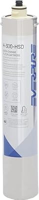 Pentair Everpure H-300-HSD Quick-Change Filter Cartridge, EV927075, For Use in Everpure H Series Drinking Water Systems, 300 Gallon Capacity, 0.5 Micron