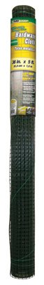 Galvanized Metal Hardware Cloth Fence, Green PVC Coating, 36-In. x 5-Ft.
