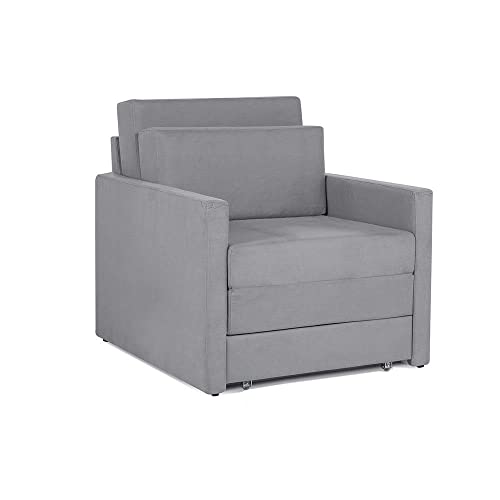 Sofá Cama Castor Solteiro Salerno Max Suede Cinza