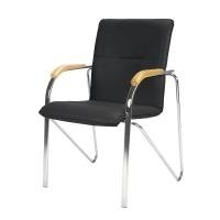 Fauteuil de visiteurs noir confortable contre la fatigue Samba