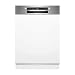 Bosch SMI4ECS28E, Serie 4, Smarter Geschirrspüler Teilintegriert 60 cm, Besteckschublade, Spülmaschine Made in Germany, besonders leise, Extra Trocknen, SpeedPerfect+, Programmassistent, Edelstahl