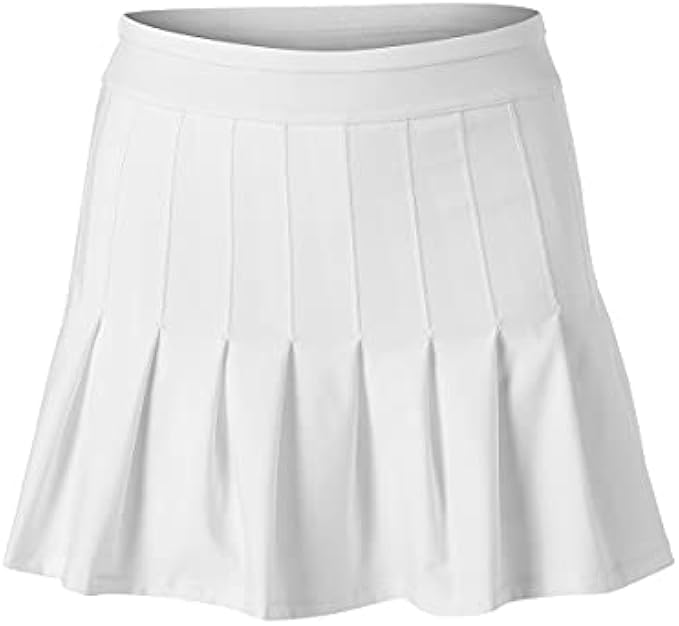 Lucky In Love-女款復古打褶網球裙,黑色,()