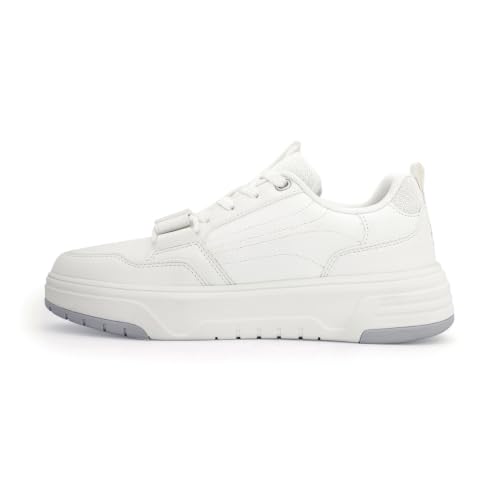 Image of Red Tape Men's Sneakers Grey Pu Round Toe Lace-Up