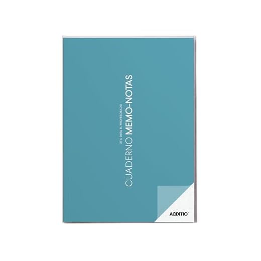 ADDITIO - Cuaderno Memo-Notas para el profesorado | Evaluación continua | Diario de clases | Tamaño A4 | Español | Azul Claro