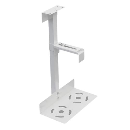 Soporte estable y flexible para torre de computadora, soporte para CPU bajo el escritorio o montaje en pared, blanco