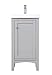 Elegant Kitchen and Bath 18 inch Single Bathroom Vanity Cabinet Set - Grey