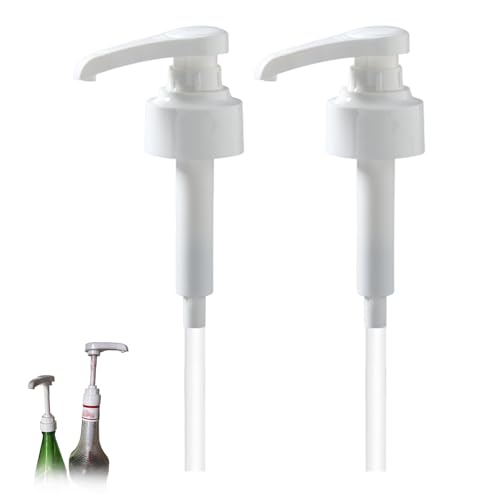 Lumi Zenva 2 Stück für Monin Pumpe 1l Sirup zuckerfrei Einmal drücken 10 ml wiederverwendbarer Dosierpumpe 1l Sirup Spender Pumpspender – Ideal für Cocktails & Kaffeespezialitäten