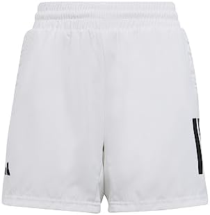 adidas Niños Club Tennis 3-Stripes Shorts, White, 7-8 Years