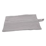 minkissy Sacchetto di Fazzoletti di Stoffa Grigio Chiaro in Poliestere Spesso, Scatola Cubica per Fazzoletti Carta Lati Apribili, Contenitore Decorativo per Soggiorno e Bagno, Lavabile