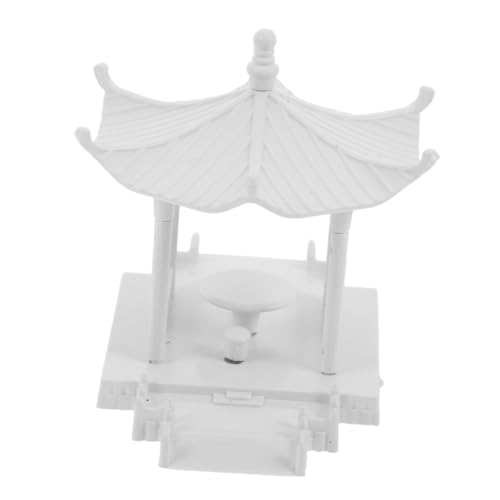 Angoily Scale Miniature Pavilion Model DIY Kit Tiny Pavilion Figurine for Desktop Bookshelf Mini Garden Decor Engaging Educational Craft to Enhance Creativity and Space Art