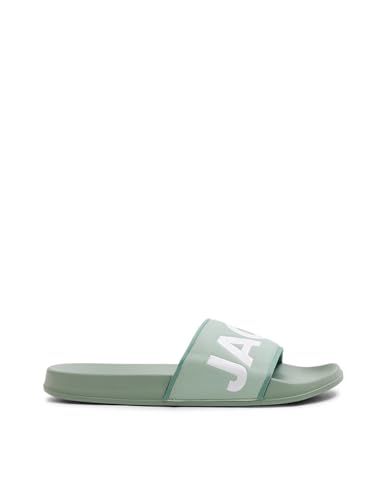 Image of JACK&JONES Men's Oversized Logo Print Pool Sliders