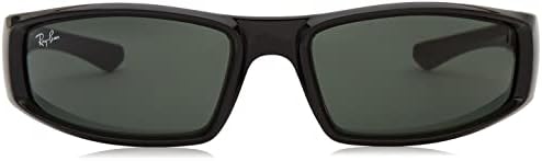3House着用 ray ban RB4335 Óculos de Sol Ray-Ban 0RB4335 601/71 Tam 58 / Preto - Lentes Verde