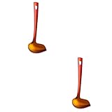 louche à soupe : louche à sauce en acier inoxydable de qualité alimentaire, cette cuillère à soupe est épaisse et épaisse.