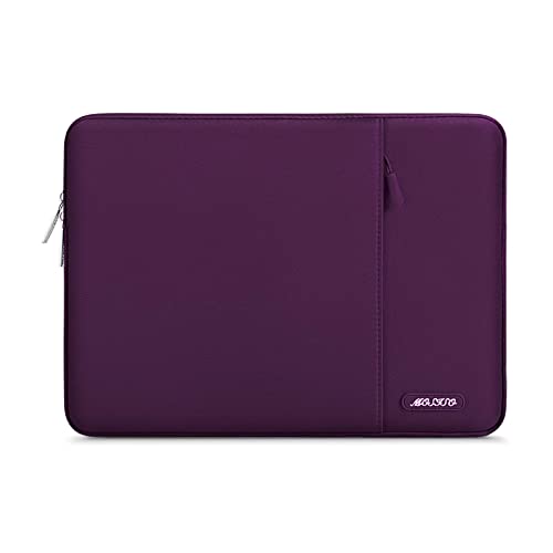 Image of MOSISO Laptop Case 16 inch, 15-15.6 inch Laptop Sleeve Compatible with MacBook Pro 16 M4 M3 M2 M1, HP Acer Dell Lenovo ASUS Notebook, Polyester Vertical Computer Sleeve Bag with Pocket, Magenta Purple