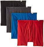 Hanes 043935493608 Mens Tagless Boxer Briefs with ComfortSoft Waistband44; Black - 3XL - Pack of 42