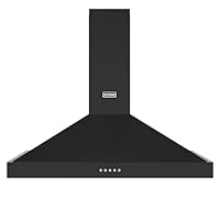 Stoves Sterling 100PYR Pyramid 100cm Chimney Cooker Hood - Black