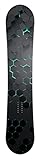 Snowboard Wrap 342 - Black Teal Hexagon 3D Design Snowboard Graphic Decal -...