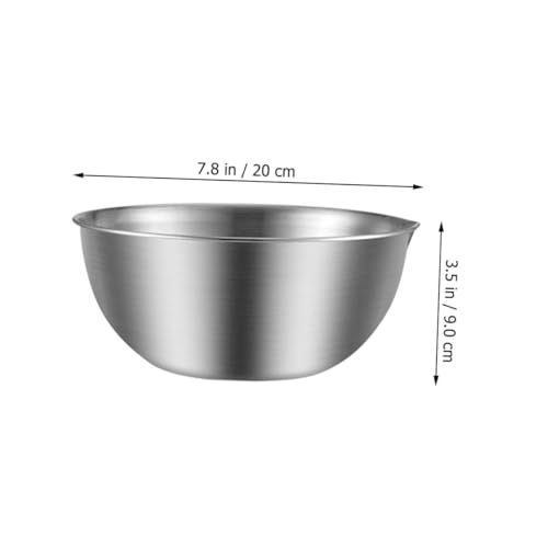 Tazón de acero inoxidable 20 cm para mezclar cocina miniatura 2