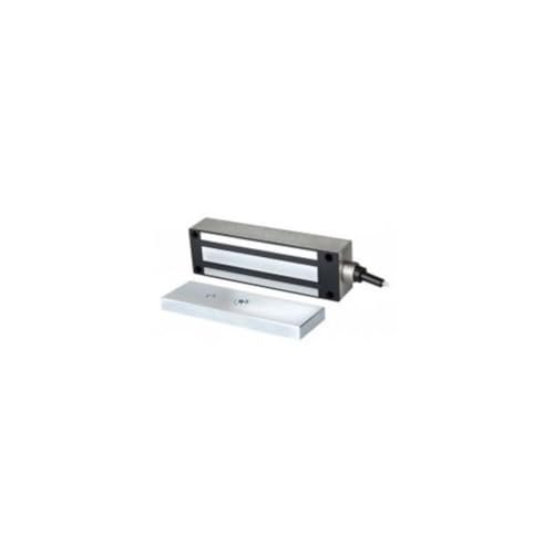 Seco-Larm E-942FC-1300 Electromagnetic Gate Lock, 1200lb Holding Force, Face-Mount, 12V/24VDC Selectable, Stainless Steel, IP67 Waterproof Outdoor Maglock, Access Control