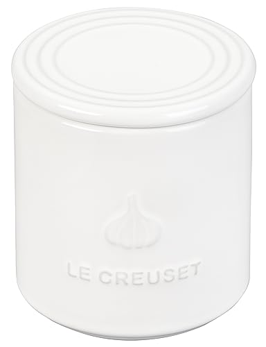 Le Creuset Stoneware Garlic Keeper, 14 oz., White