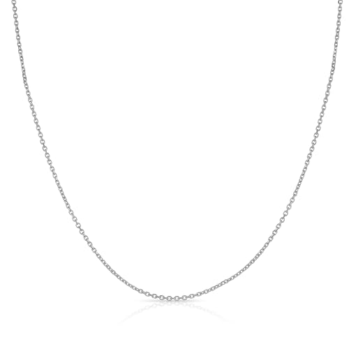 Floreo 10k Yellow Gold, White Gold, or Rose Gold 0.87mm Single Extendable Solid Diamond Cut Cable Chain Adjustable Necklace, 16" - 18 Inch2