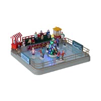 Lemax Village Collection Outdoor Skating Rink with Adaptor # 14871