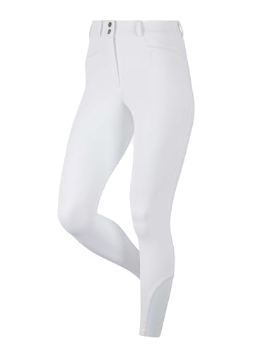 Image of LeMieux Isabelle Knee Grip Breeches - Four Way Stretch - Belt Loops - White - UK14
